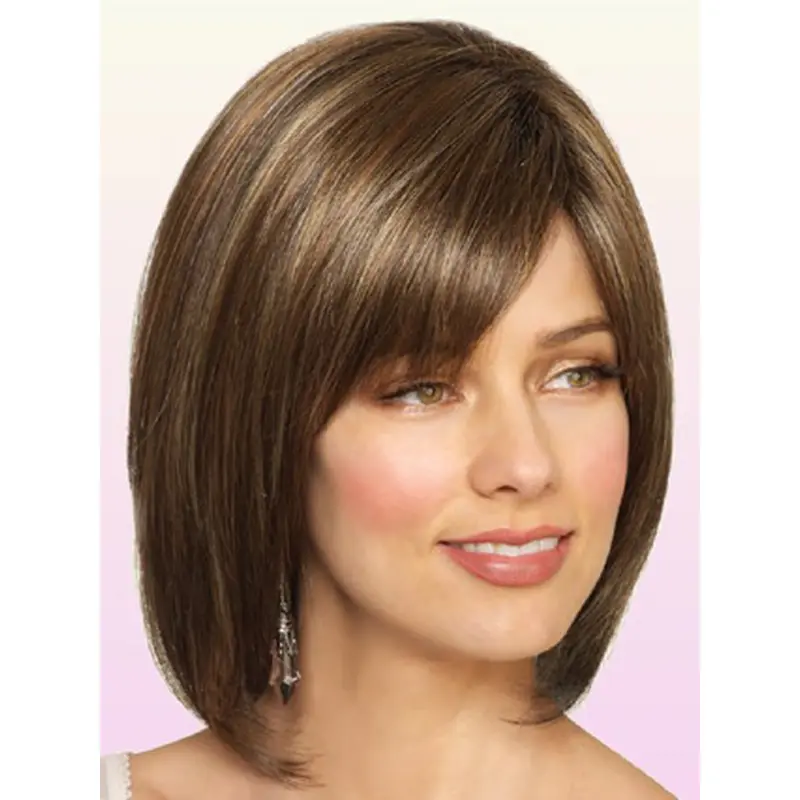 Great Monofilament Straight Chin Length Lace Wigs
