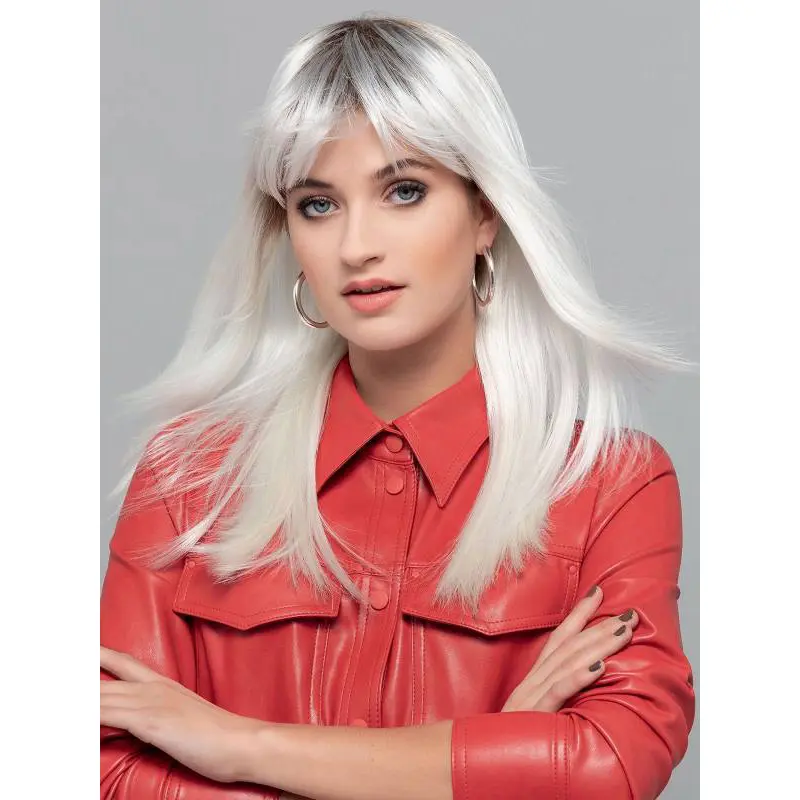 Straight Monofilament White Synthetic Buy Long Wigs