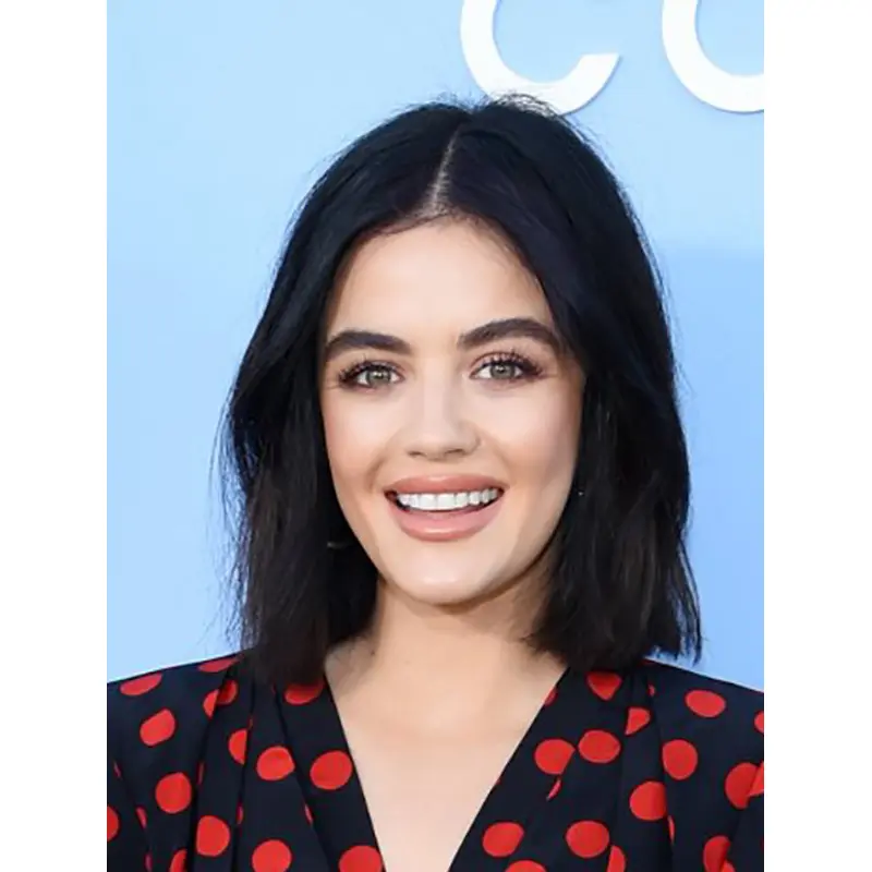 Chin Length Lace Front Remy Human Hair Wavy 12" Lucy Hale Wigs
