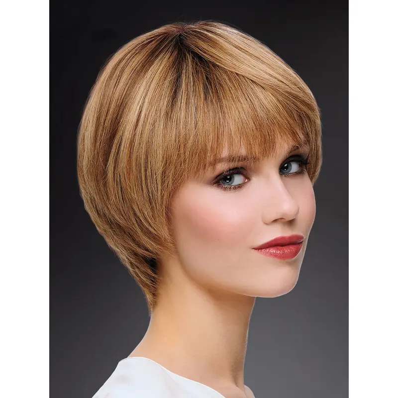 100% Hand-tied 8" High Quality Blonde Bobs Human Hair Wigs