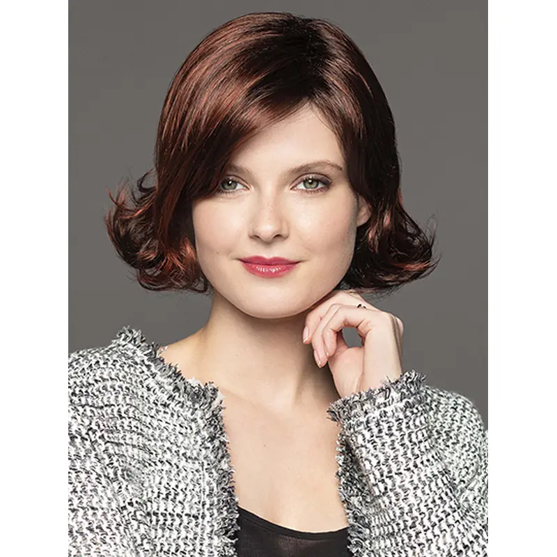 Chin Length Capless Synthetic Wavy Classic Lady Wig