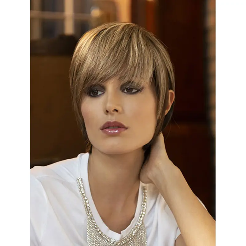 Straight Capless Blonde Synthetic 8" Boycuts Online Short Wigs
