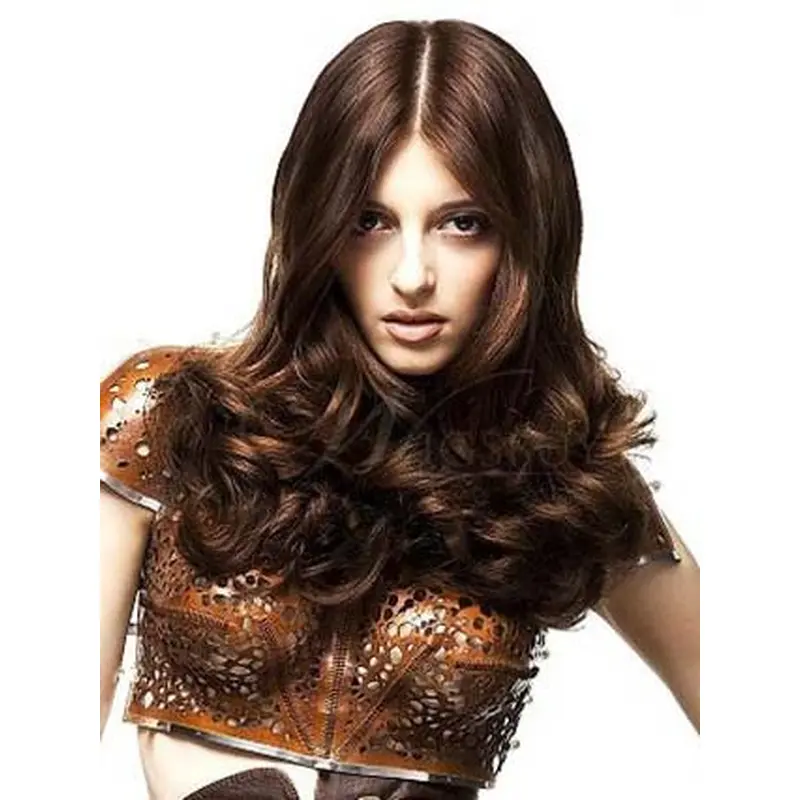 Elegant Auburn Wavy Long Celebrity Wigs