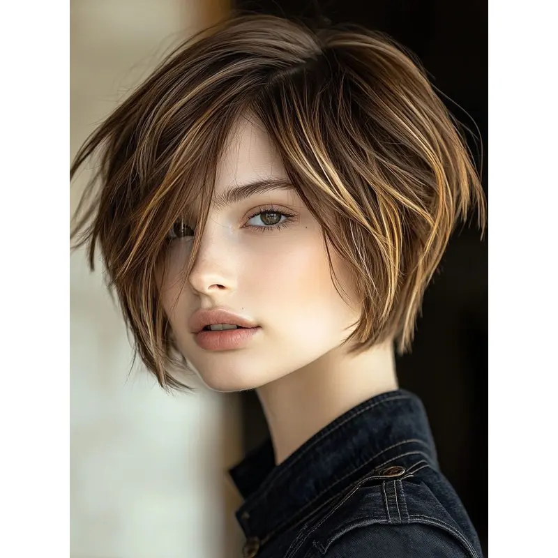 Short Hair Styles Wigs 8" Bobs Ombre/2 Tone Straight Monofilament Wigs