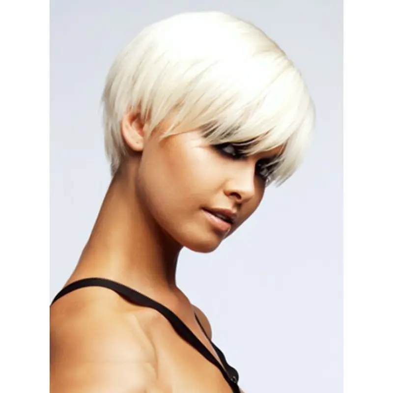 Young Fashion Endearing Short Style White Capless Wigs