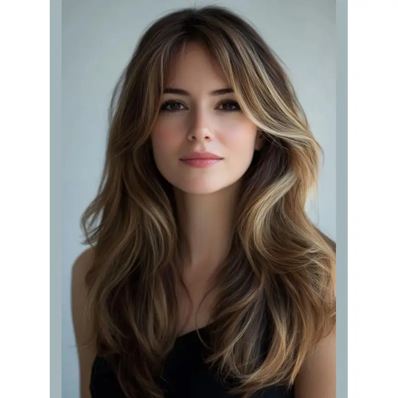 Long Wavy Wigs 18" Monofilament Ombre/2 tone Layered Wigs