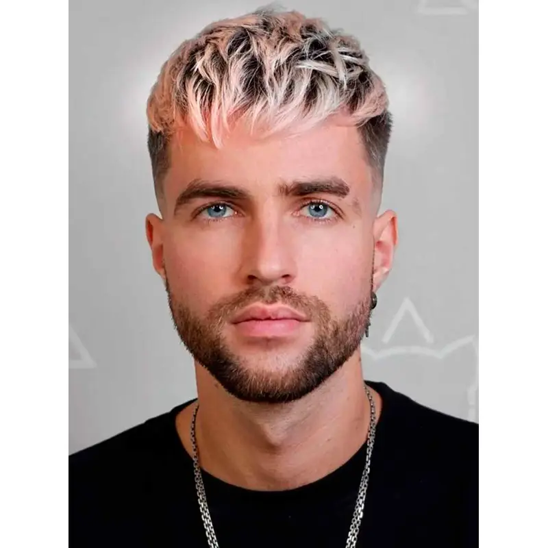 Men Wigs Online Straight Sythetic 4" Boycuts Wigs