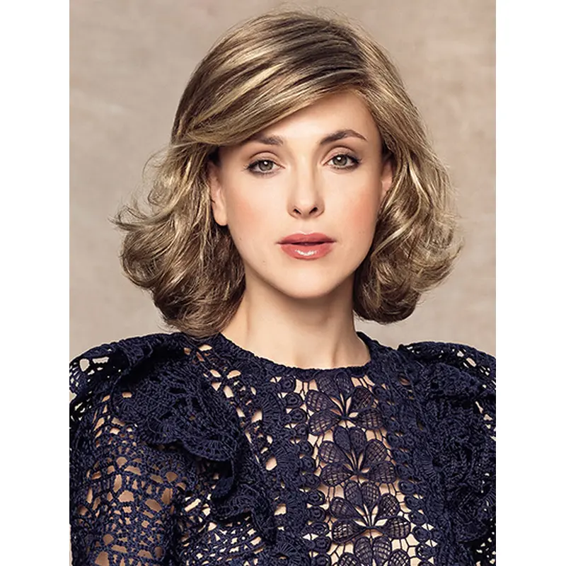 10" Curly Chin Length Without Bangs Remy Human Hair Wigs