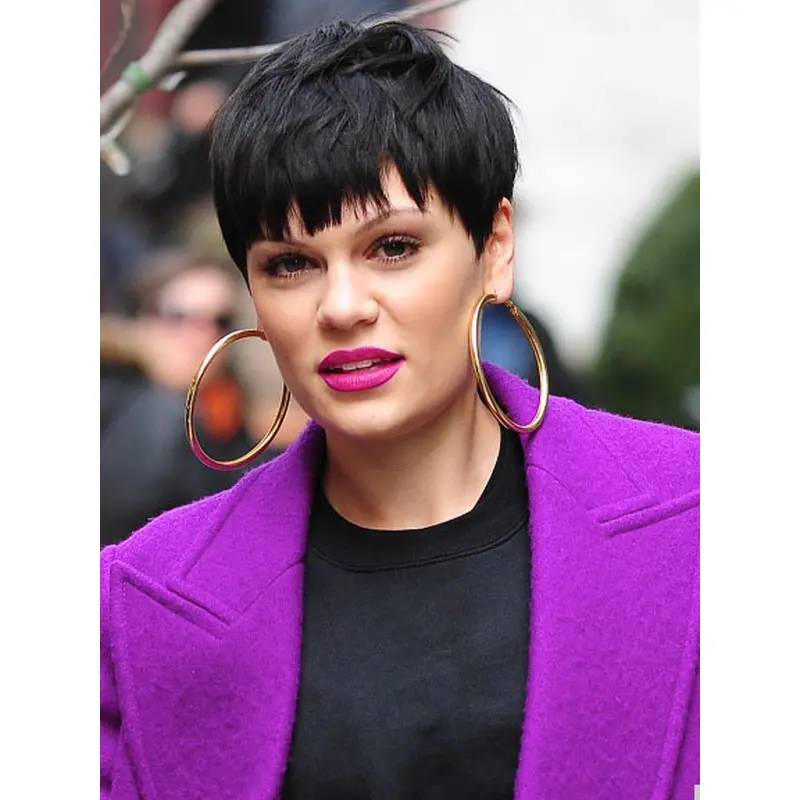Fashion Black Straight Cropped Jessie J Wigs