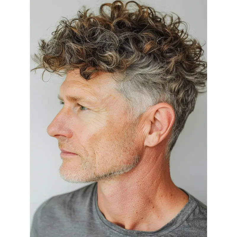 Hair Wigs For Men Cropped Synthetic 4" With Bangs Wigs