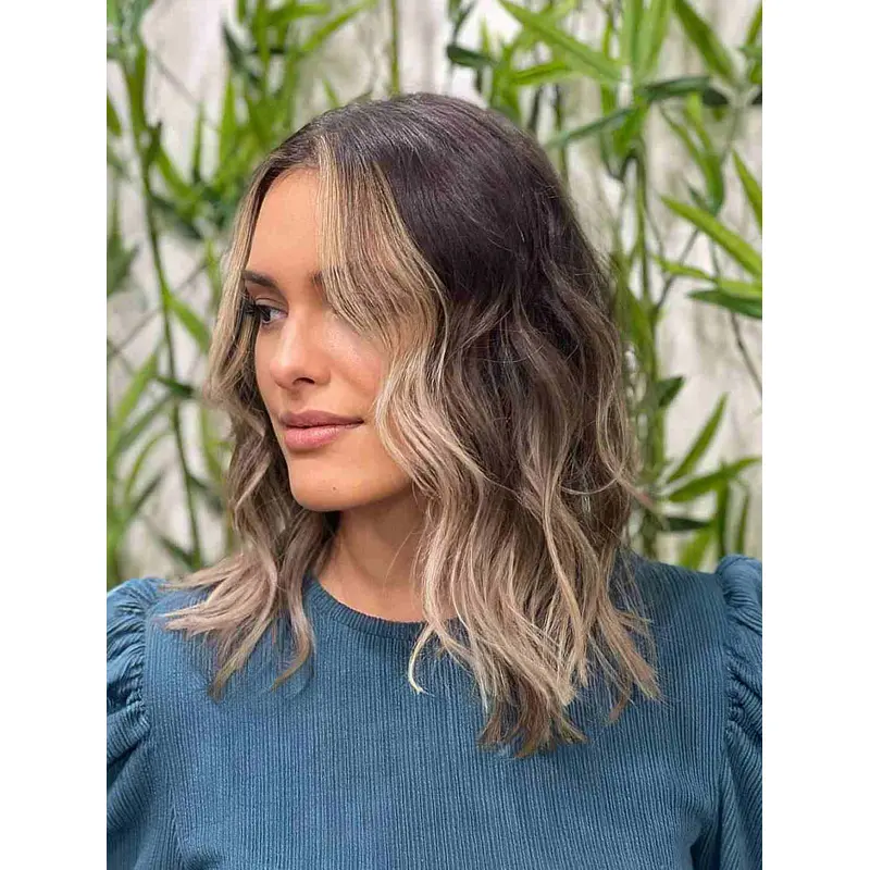 Medium Length Wigs Synthetic Bobs Wigs Lace Front Wavy Wigs