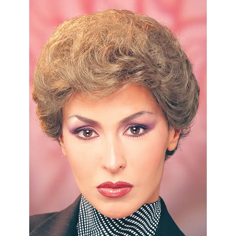 Synthetic Cropped Curly Blonde Hairstyles Classic Wigs