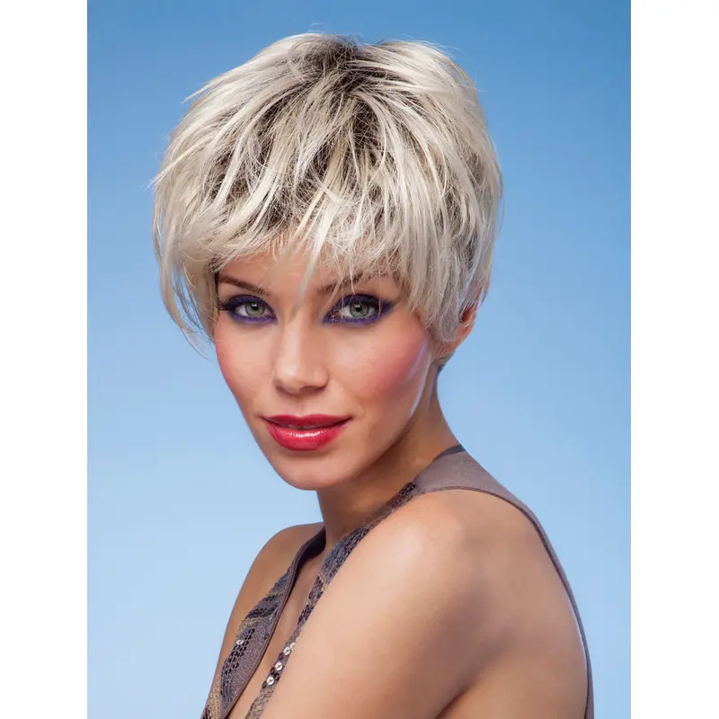Mature Monofilament Cropped Synthetic Wigs