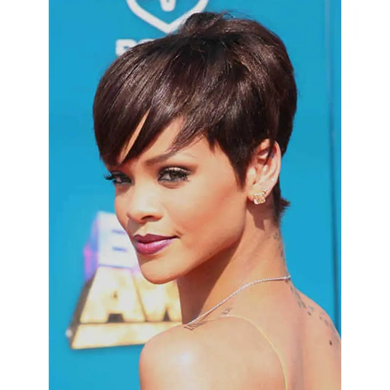 Wholesome Auburn Straight Cropped Rihanna Wigs