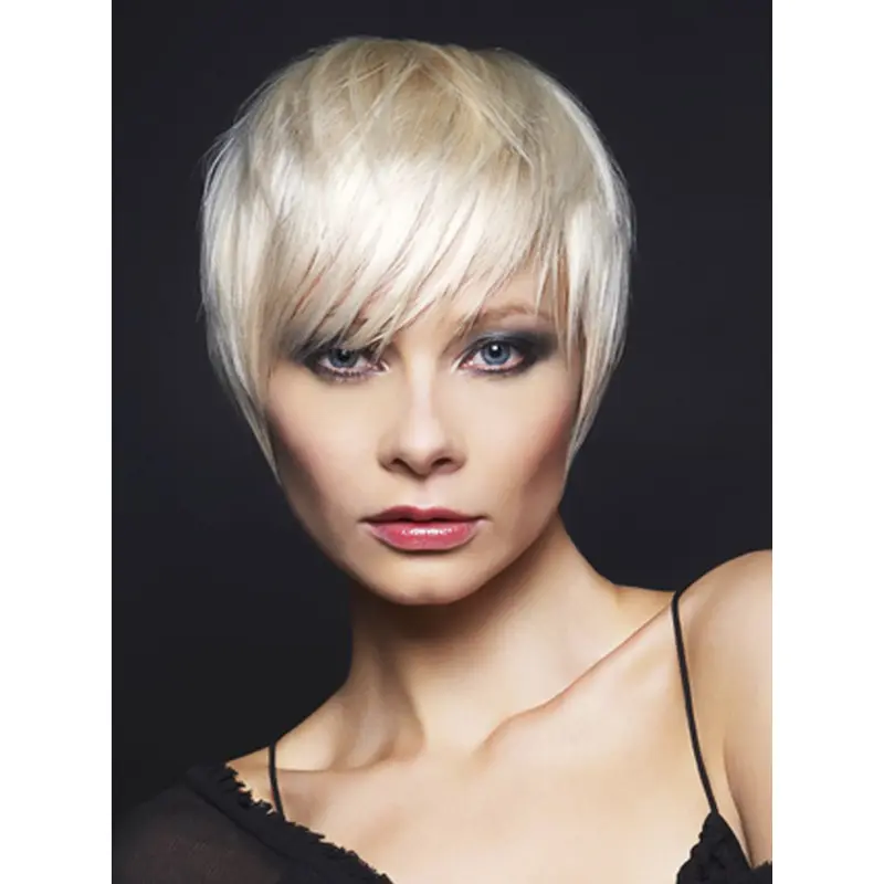 Young Fashion Great Short Hair Cut Grey Wigs