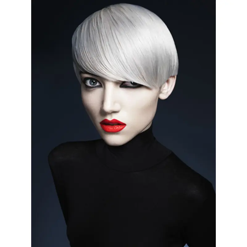 Young Fashion Grey Smooth Short Clean Lace Front Wigs