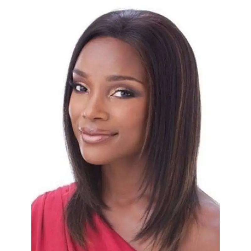 Mature Auburn Lace Front Shoulder Length Wigs
