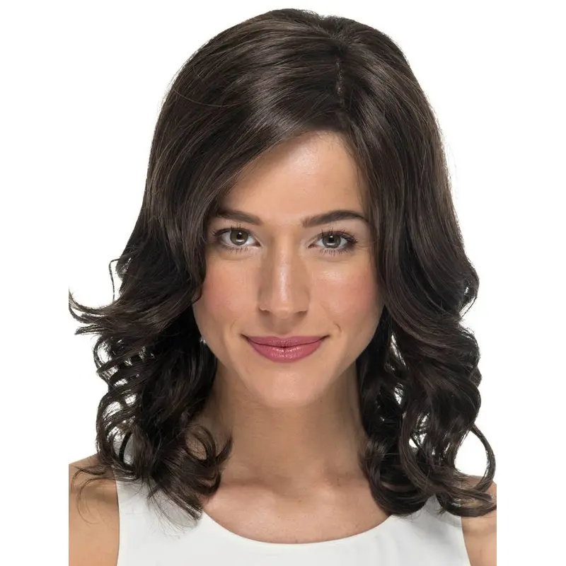 Curly Without Bangs Black 14" Monofilament Wigs For Cancer Patients