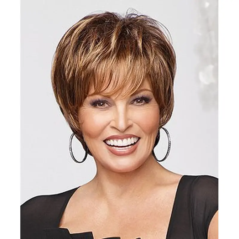 Gorgeous Monofilament Layered Straight Short Wigs