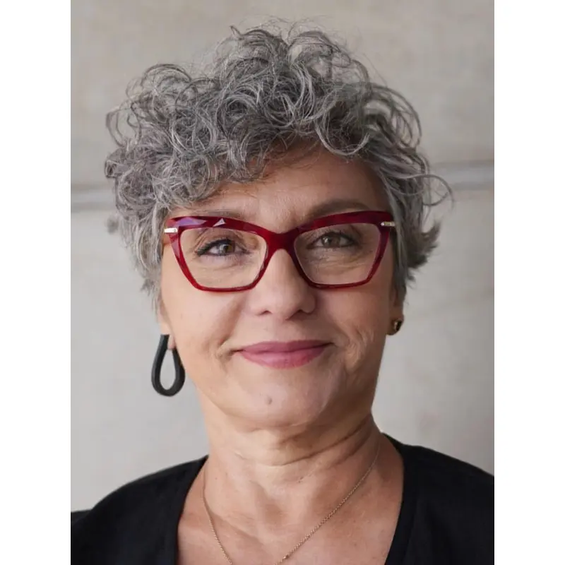 Short Curly Pixie Wig 4" Monofilament Wigs