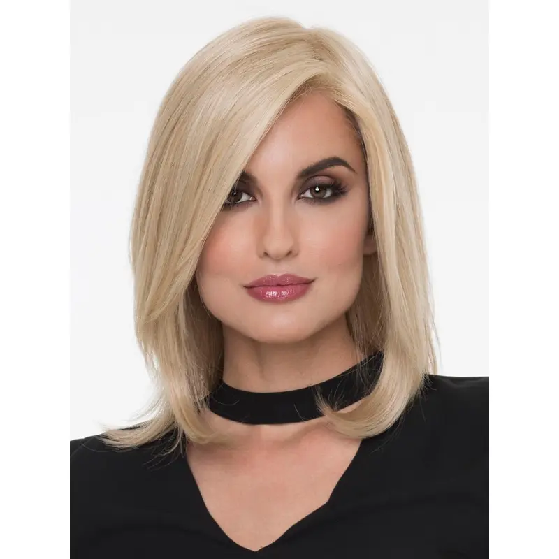 Shoulder Length Monofilament With Bangs Synthetic Wigs For Women