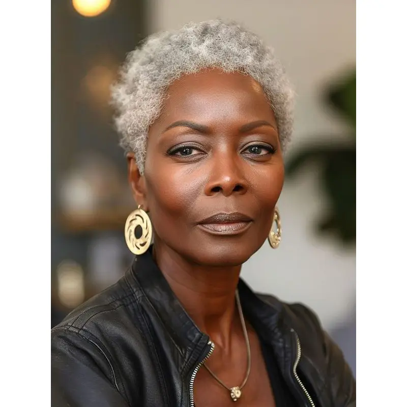 Human Hair Wigs African American Boycuts Monofilament 4" Wigs