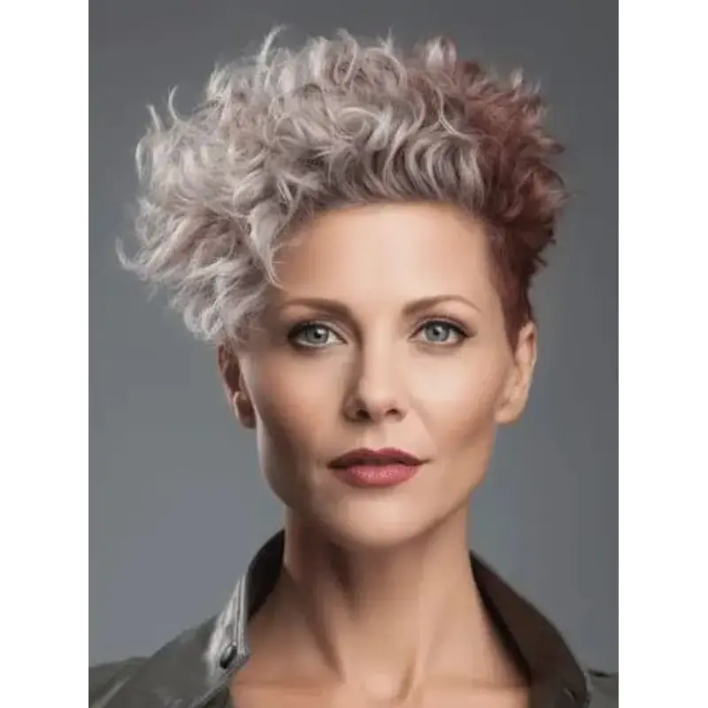 Short Curly Wigs For Women Ombre/2 Tone 6" Wigs