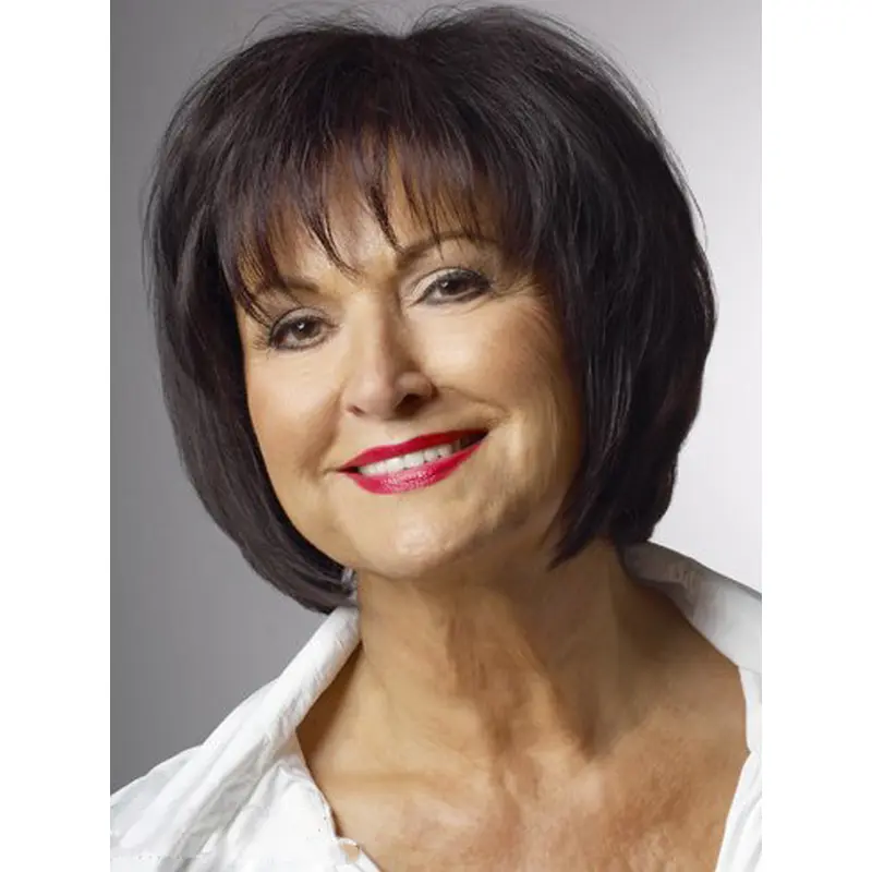 10" Straight Chin Length Lace Front With Bangs Grey Wigs