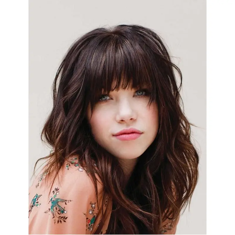 Brown Wavy 18" Glueless Lace Front Wigs