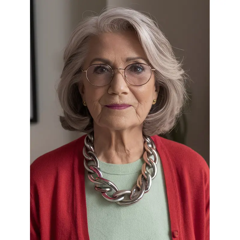 Real Hair Grey Wigs 12" Wavy Bobs Monofilament Shoulder Length Wigs