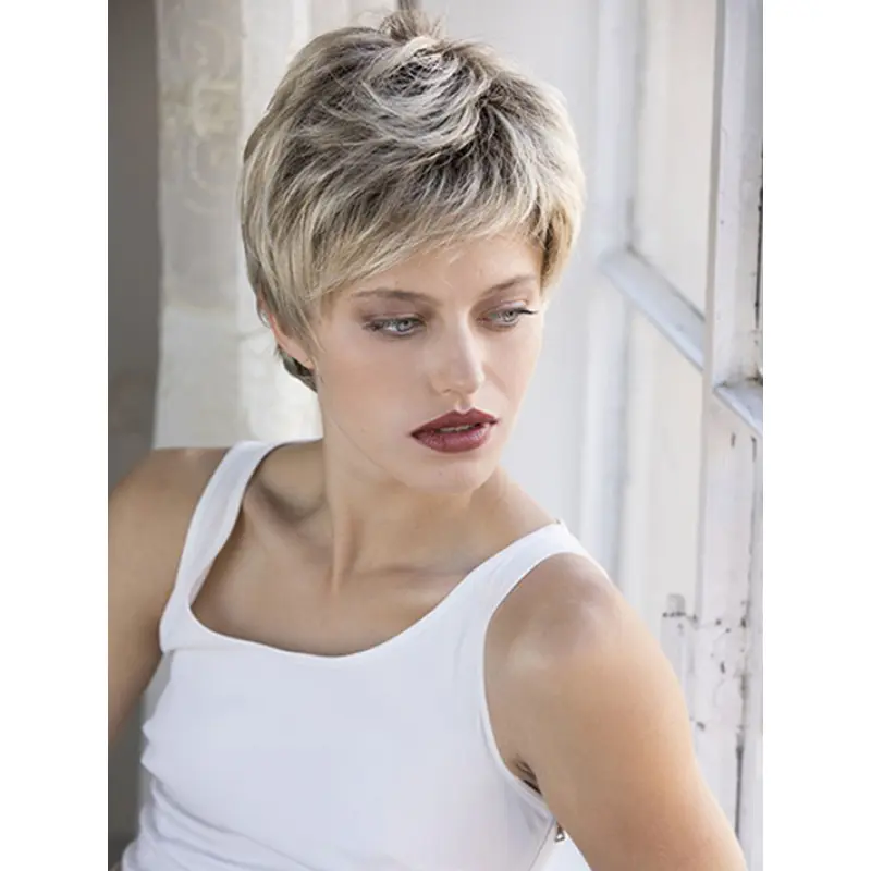 100% Hand-tied 6" Wavy Cropped Human Wigs