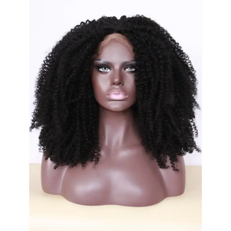 Black Women Kinky Curly Lace Front 150% Density Human Wigs 18 Inches