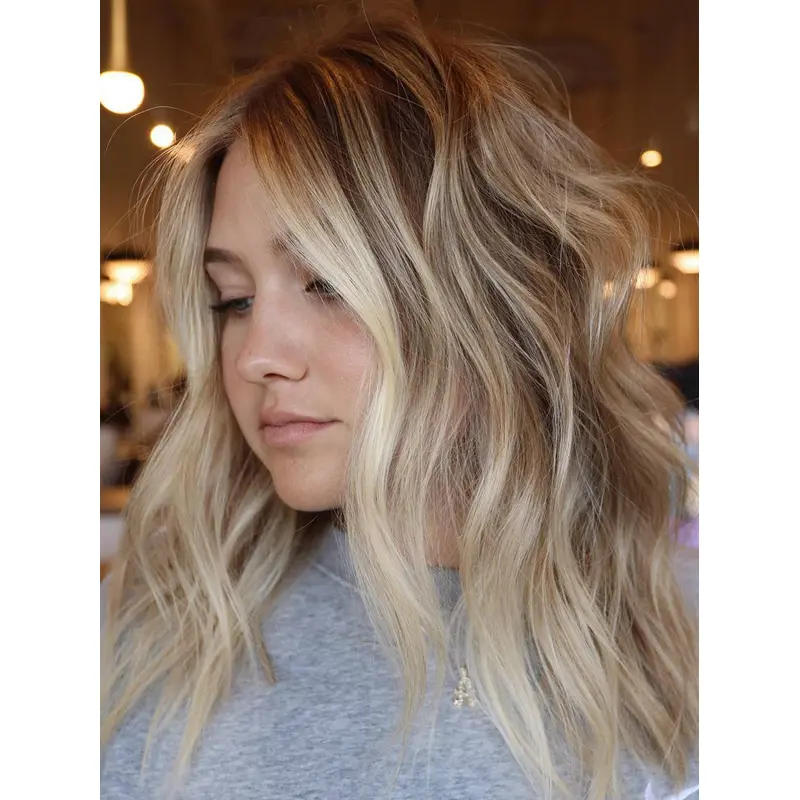 Medium Length Wigs Wavy 14" Layered Monofilament Wigs