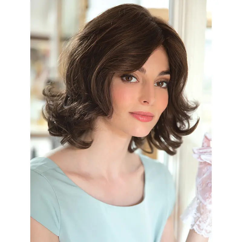 Natural 12" Wavy Layered Synthetic Wigs
