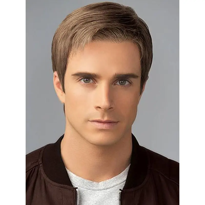 New Arrival 6" Straight Brown Classic Men Wigs