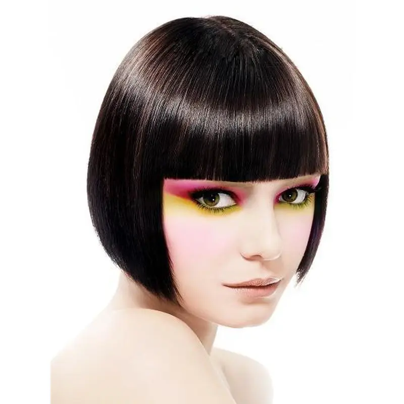 Style Black Straight Short Bob Wigs