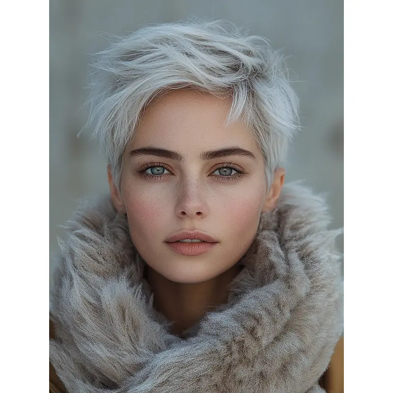 Human Hair Short Wigs 6" Boycuts White Lace Front Straight Wigs