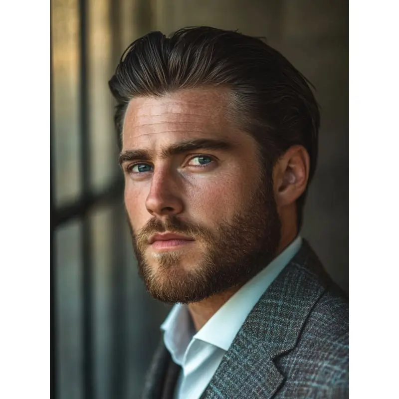 Men Short Hair Wig Ombre/2 Tone Boycuts 4" Straight Wigs