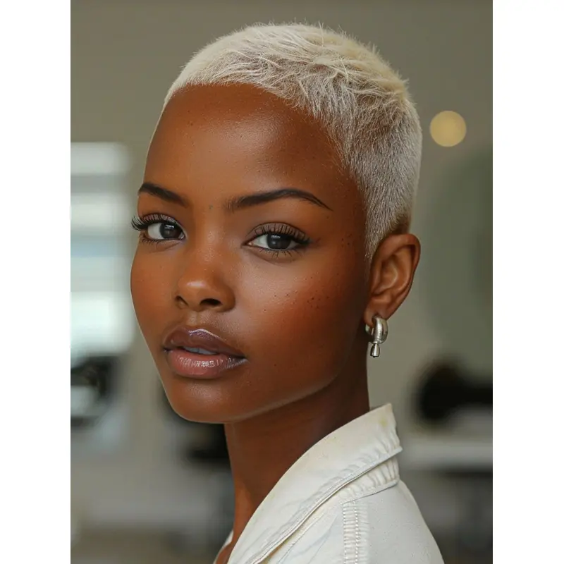 Natural Wigs For African American 4" Boycuts Straight Wigs