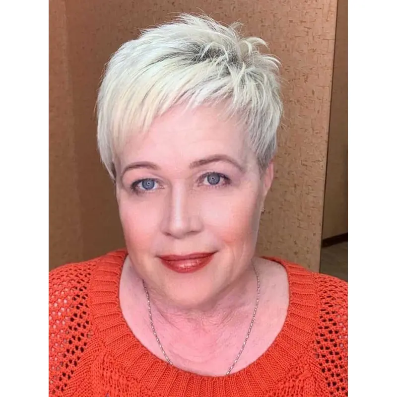 Short Hair Wigs Lace Front Synthetic Straight Pixie Wigs Daily Wear