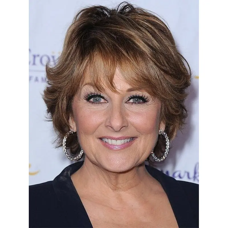 10" Wavy Short Lace Front With Bangs Lady Wigs