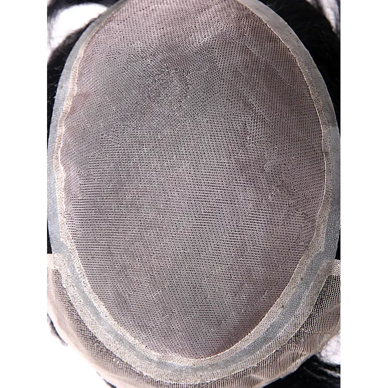 French Lace In The Front Mono Base With Thin Skin All Around Man Toupees