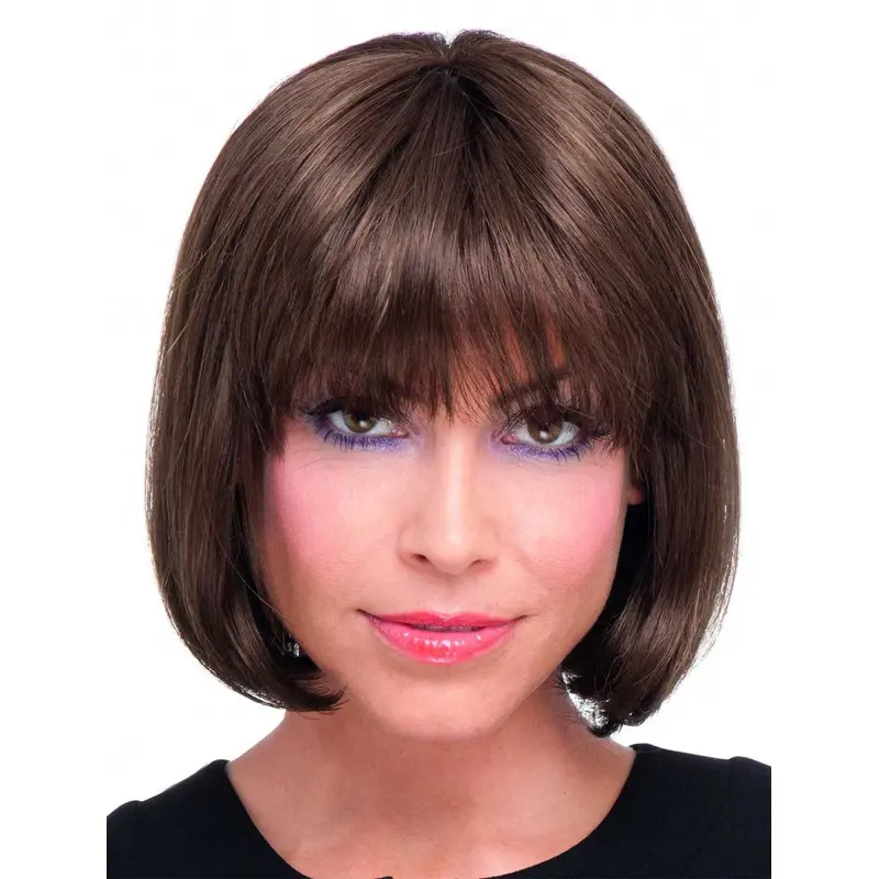 No-fuss Auburn Straight Chin Length Lace Wigs