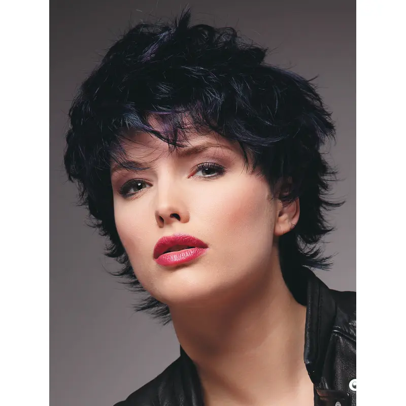 Perfect Black Chin Length Wavy Layered High Quality Wigs