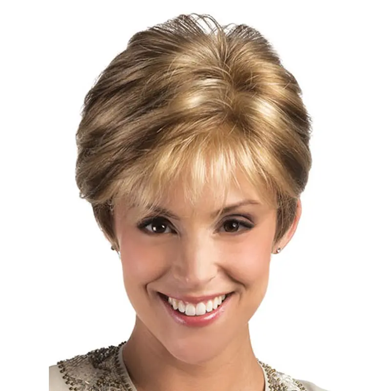 Synthetic Blonde Lace Front Pleasing Short Wigs
