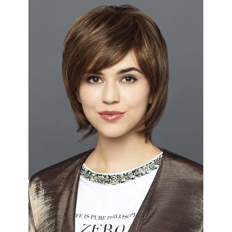 Chin Length Straight 100% Hand-tied Synthetic 10" Bob Wigs