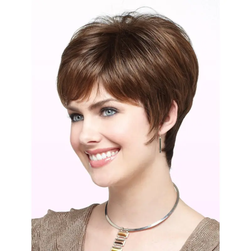 Graceful Monofilament Boycuts Straight Short Wigs