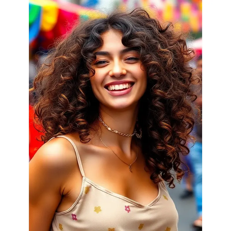 Long Curly Hair Wigs Synthetic 16" Monofilament Layered Wigs