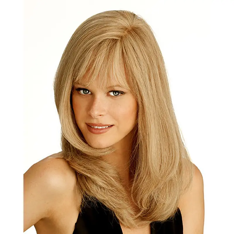Popular Blonde Straight Long Remy Human Lace Wigs