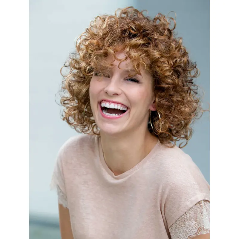 Affordable Auburn Curly Shoulder Length Classic Wigs